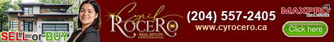 CYRIL ROCERO
MAXPRO Real Estate
(204) 557-2405
Website:   www.cyrocero.ca
Email:   cyrilrocero@gmail.com